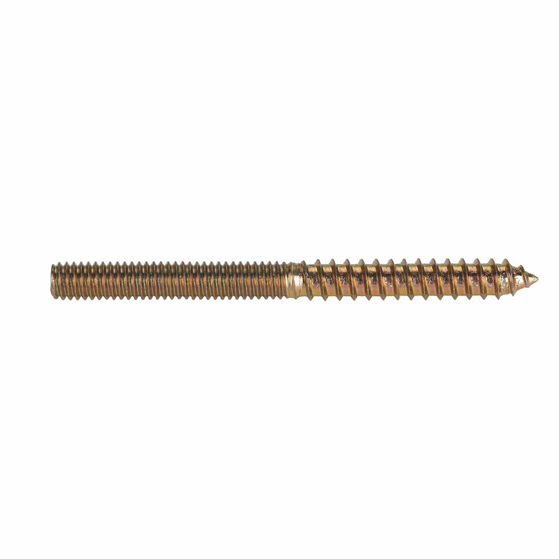 Hanger Bolt - Steel - 8 Pack - Thread Size:3/8"-16 TPI - Length:3-1/2"